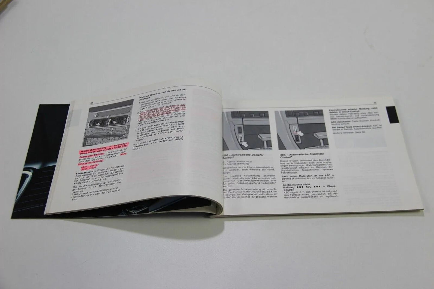 Original BMW E32 730i - 750i Betriebsanleitung 01409781900 Bedienungsanleitung 5