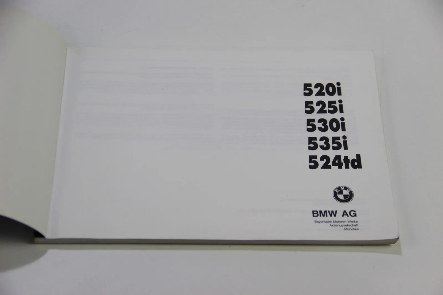 Original BMW E34 520i - 535i Betriebsanleitung 01409780730 Bedienungsanleitung 5