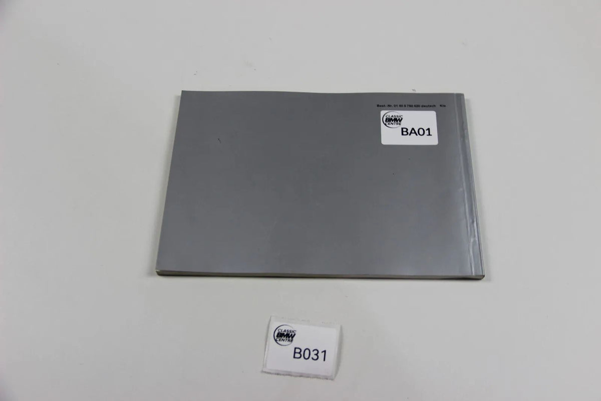 Original BMW E32 730i 735i Betriebsanleitung Bedienungsanleitung 01409780620