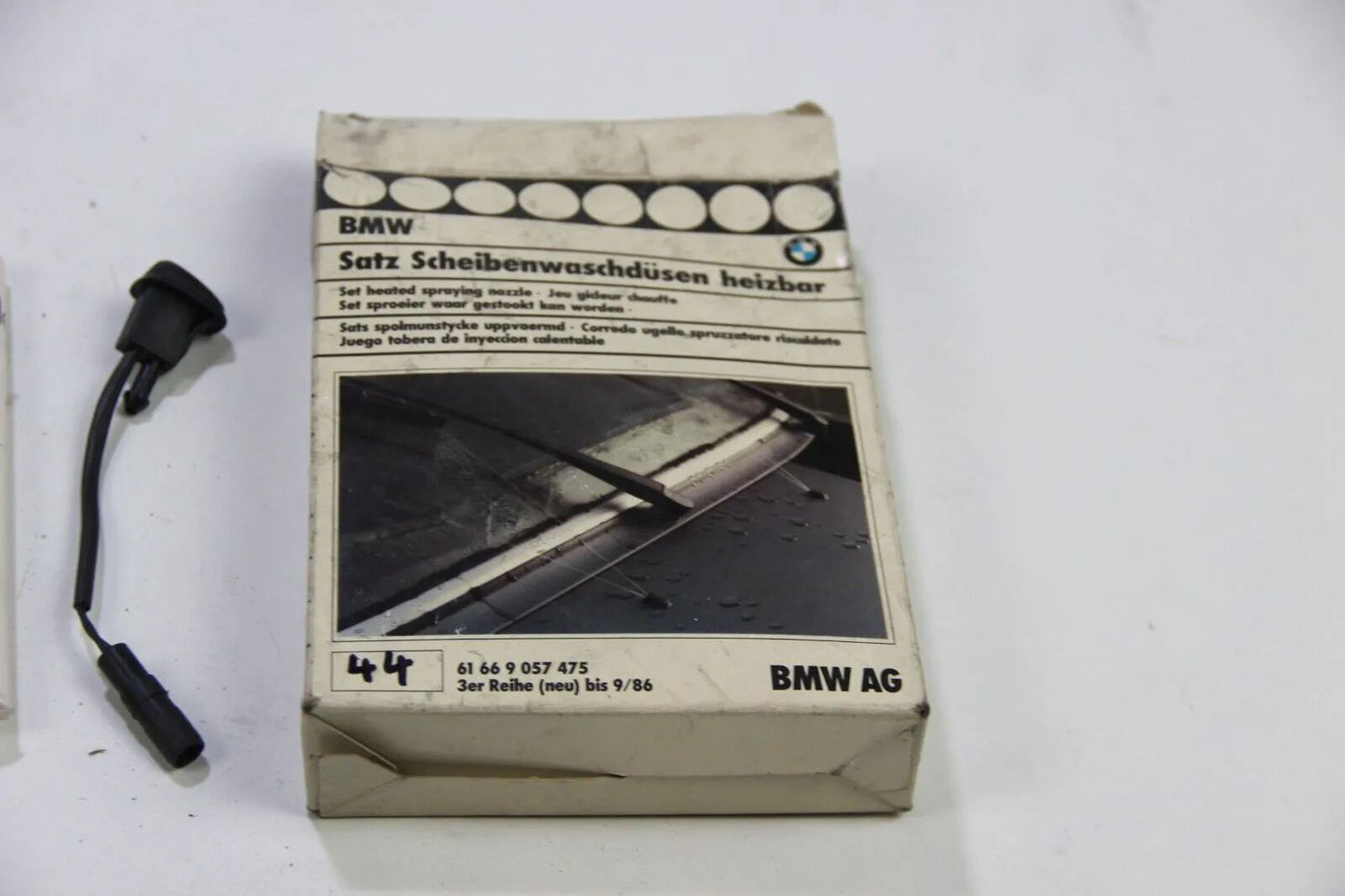 BMW E30 -9/86 316i-325i VFL Scheibenwaschdüsen Heizbar Nachrüst NOS 61669057475