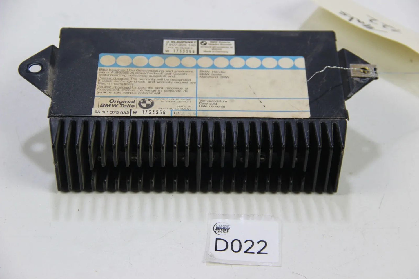 Original BMW BMW Bavaria Quadro Booster Sound System Groß Amplitier 65121375983