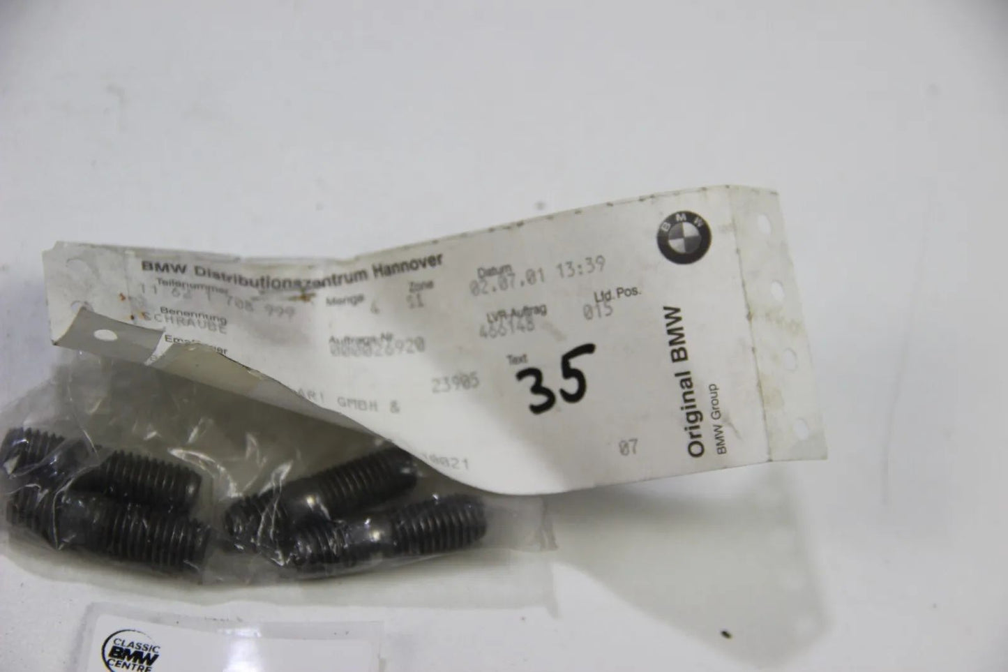 NEU BMW Original E30 316-318is 4x Schrauben Stehbolzen 1162170899 Studs 3er