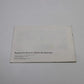 Original BMW Zusatzbetriebsanleitung Katalysatormodelle 01499780609 Bedienungsan