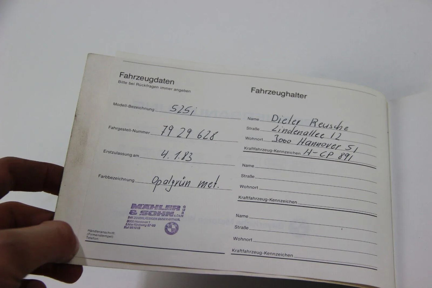 Original BMW E28 Betriebsanleitung Bedienungsanleitung 01409699350 528i 525i