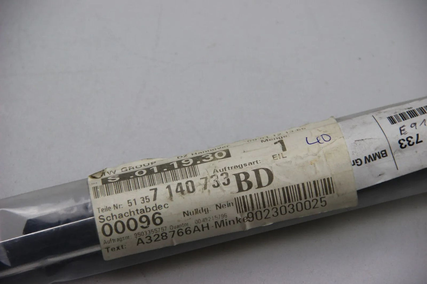 NEU ORIGINAL 7140733 BMW E61 3er Schachtabdeckung Tür Aussen Hinten Links Chrom