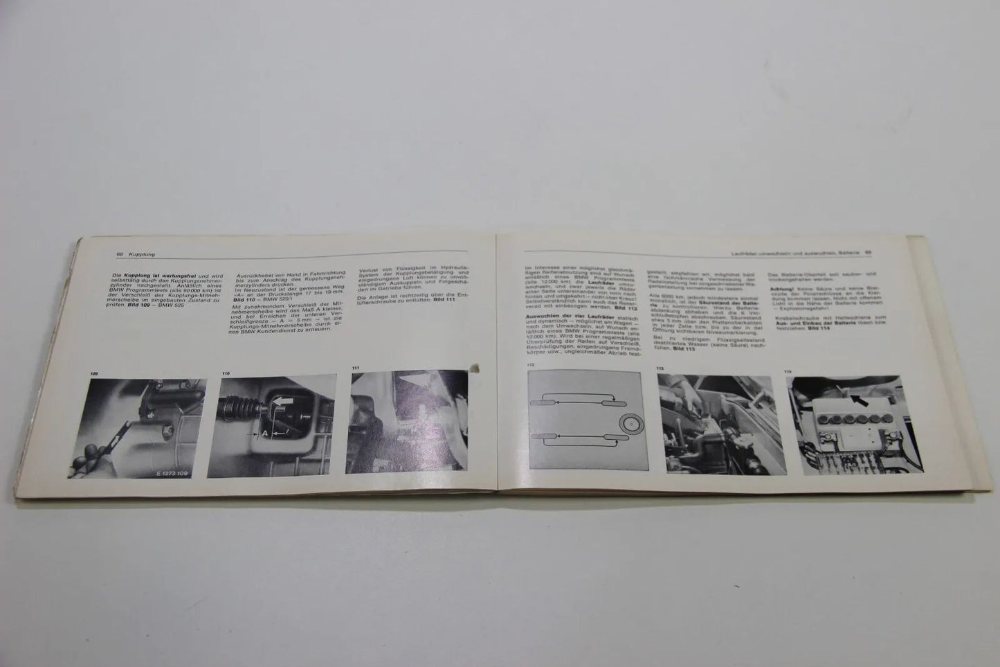 Original BMW E12 520 - 525 Betriebsanleitung 01409699770 Bedienungsanleitung 5er